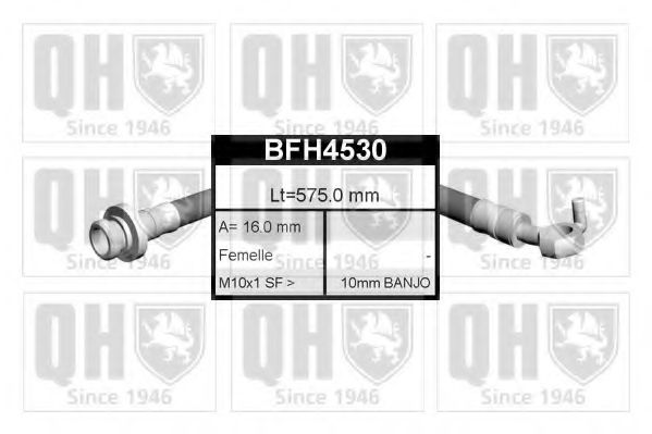 QUINTON HAZELL BFH4530 Тормозной шланг для FORD TRANSIT (Форд Трансит) QUINTON HAZELL BFH4530 Тормозной шланг для FORD TRANSIT (Форд Трансит)