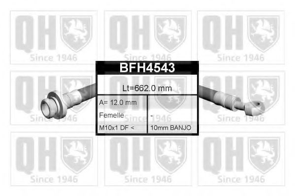 QUINTON HAZELL BFH4543 Тормозной шланг для HONDA (Хонда) QUINTON HAZELL BFH4543 Тормозной шланг для HONDA (Хонда)