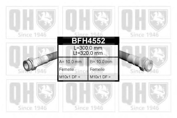 QUINTON HAZELL BFH4552 Тормозной шланг для MAZDA (Мазда) QUINTON HAZELL BFH4552 Тормозной шланг для MAZDA (Мазда)