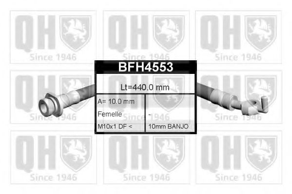 QUINTON HAZELL BFH4553 Тормозной шланг для MAZDA (Мазда) QUINTON HAZELL BFH4553 Тормозной шланг для MAZDA (Мазда)
