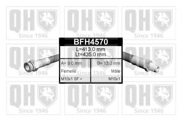 QUINTON HAZELL BFH4570 Тормозной шланг для PEUGEOT 205 II (Пежо 205 2) QUINTON HAZELL BFH4570 Тормозной шланг для PEUGEOT 205 II (Пежо 205 2)