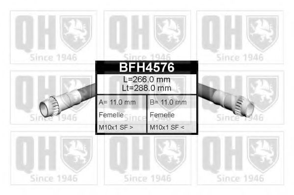QUINTON HAZELL BFH4576 Тормозной шланг для RENAULT CLIO I (Рено Cлио и) QUINTON HAZELL BFH4576 Тормозной шланг для RENAULT CLIO I (Рено Cлио и)