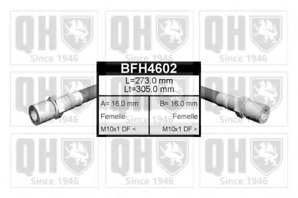 QUINTON HAZELL BFH4602 Тормозной шланг для TOYOTA HIACE II (Тойота/тоета Хиаcэ 2) QUINTON HAZELL BFH4602 Тормозной шланг для TOYOTA HIACE II (Тойота/тоета Хиаcэ 2)