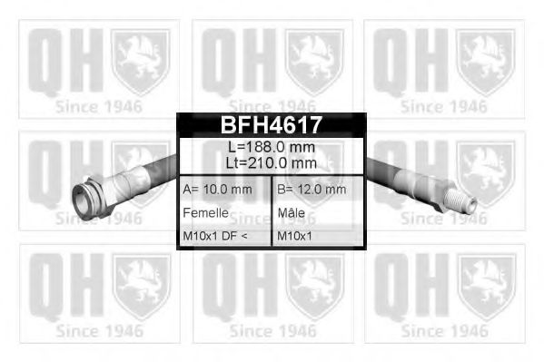 QUINTON HAZELL BFH4617 Тормозной шланг для MITSUBISHI GALANT III (Митсубиши/митсубиси Галант 3) QUINTON HAZELL BFH4617 Тормозной шланг для MITSUBISHI GALANT III (Митсубиши/митсубиси Галант 3)