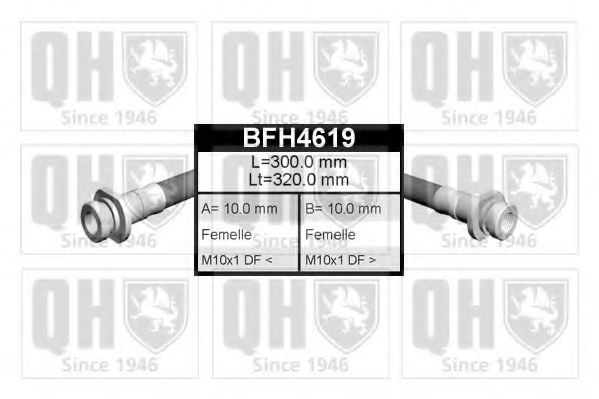 QUINTON HAZELL BFH4619 Тормозной шланг для MITSUBISHI GALANT III (Митсубиши/митсубиси Галант 3) QUINTON HAZELL BFH4619 Тормозной шланг для MITSUBISHI GALANT III (Митсубиши/митсубиси Галант 3)