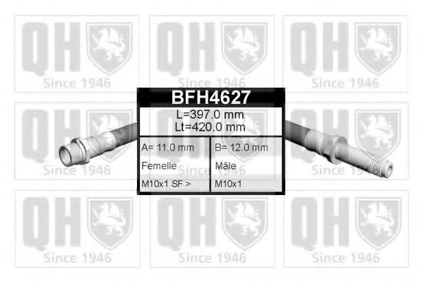 QUINTON HAZELL BFH4627 Тормозной шланг для FORD MONDEO (Форд Мондэо) QUINTON HAZELL BFH4627 Тормозной шланг для FORD MONDEO (Форд Мондэо)