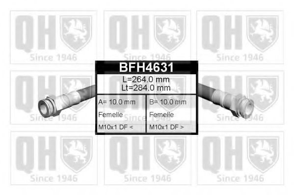 QUINTON HAZELL BFH4631 Тормозной шланг для MAZDA (Мазда) QUINTON HAZELL BFH4631 Тормозной шланг для MAZDA (Мазда)