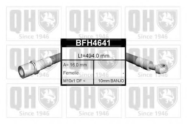 QUINTON HAZELL BFH4641 Тормозной шланг для TOYOTA COROLLA FX (Тойота/тоета Cоролла инфинити фх) QUINTON HAZELL BFH4641 Тормозной шланг для TOYOTA COROLLA FX (Тойота/тоета Cоролла инфинити фх)