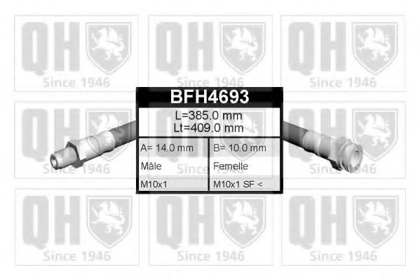QUINTON HAZELL BFH4693 Тормозной шланг для FIAT TEMPRA (Фиат Тэмпра) QUINTON HAZELL BFH4693 Тормозной шланг для FIAT TEMPRA (Фиат Тэмпра)