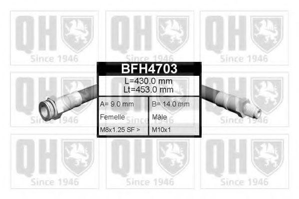 QUINTON HAZELL BFH4703 Тормозной шланг для CITROëN (Cитроëн) QUINTON HAZELL BFH4703 Тормозной шланг для CITROëN (Cитроëн)