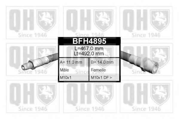 QUINTON HAZELL BFH4895 Тормозной шланг для DAIHATSU CHARADE III (Дайхатсу Чарадэ 3) QUINTON HAZELL BFH4895 Тормозной шланг для DAIHATSU CHARADE III (Дайхатсу Чарадэ 3)