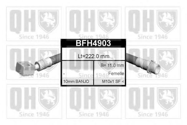 QUINTON HAZELL BFH4903 Тормозной шланг для OPEL ASTRA G (Опель Астра г) QUINTON HAZELL BFH4903 Тормозной шланг для OPEL ASTRA G (Опель Астра г)