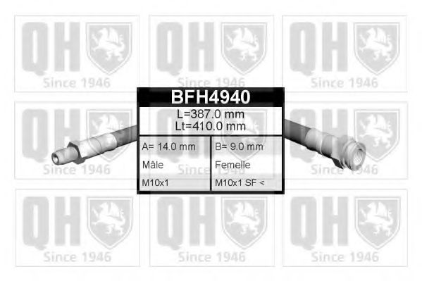 QUINTON HAZELL BFH4940 Тормозной шланг для ALFA-ROMEO (Алфа-ромэо) QUINTON HAZELL BFH4940 Тормозной шланг для ALFA-ROMEO (Алфа-ромэо)