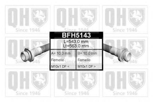QUINTON HAZELL BFH5143 Тормозной шланг для NISSAN PULSAR I (Ниссан Пулсар и) QUINTON HAZELL BFH5143 Тормозной шланг для NISSAN PULSAR I (Ниссан Пулсар и)