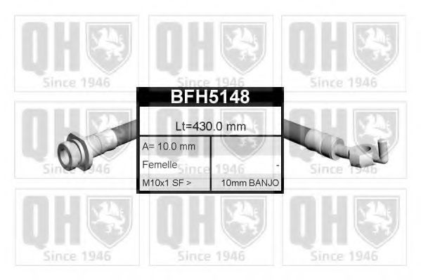 QUINTON HAZELL BFH5148 Тормозной шланг для VOLVO S40 I (Вольво С40 и) QUINTON HAZELL BFH5148 Тормозной шланг для VOLVO S40 I (Вольво С40 и)