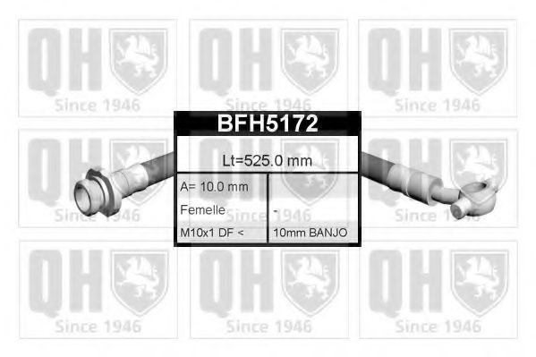 QUINTON HAZELL BFH5172 Тормозной шланг для NISSAN (Ниссан) QUINTON HAZELL BFH5172 Тормозной шланг для NISSAN (Ниссан)
