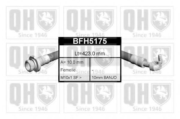QUINTON HAZELL BFH5175 Тормозной шланг для NISSAN PRIMERA (Ниссан Примера) QUINTON HAZELL BFH5175 Тормозной шланг для NISSAN PRIMERA (Ниссан Примера)