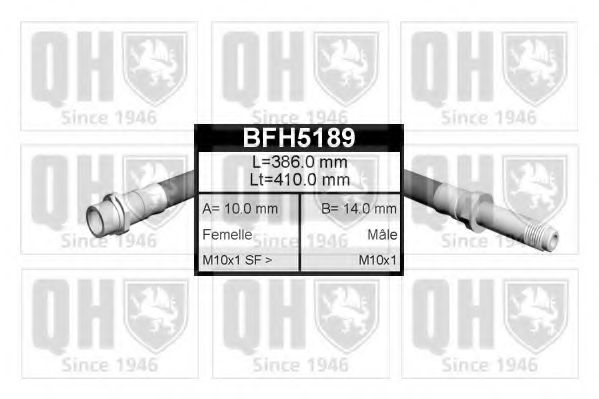 QUINTON HAZELL BFH5189 Тормозной шланг для VOLKSWAGEN LT 28-35 II (Фольксваген Лт 28-35 2) QUINTON HAZELL BFH5189 Тормозной шланг для VOLKSWAGEN LT 28-35 II (Фольксваген Лт 28-35 2)