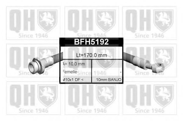 QUINTON HAZELL BFH5192 Тормозной шланг для NISSAN (Ниссан) QUINTON HAZELL BFH5192 Тормозной шланг для NISSAN (Ниссан)