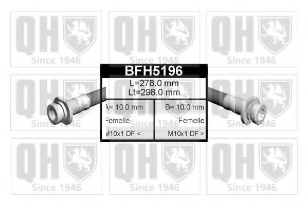 QUINTON HAZELL BFH5196 Тормозной шланг для SUZUKI JIMNY (Сузуки Жимнъ) QUINTON HAZELL BFH5196 Тормозной шланг для SUZUKI JIMNY (Сузуки Жимнъ)