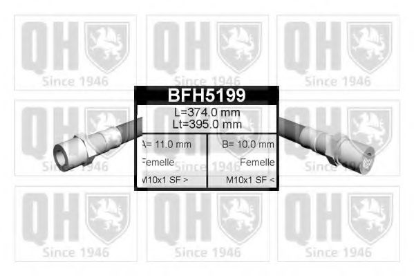 QUINTON HAZELL BFH5199 Тормозной шланг для SEAT ALHAMBRA (Сеат Альхамбра) QUINTON HAZELL BFH5199 Тормозной шланг для SEAT ALHAMBRA (Сеат Альхамбра)