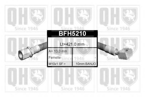 QUINTON HAZELL BFH5210 Тормозной шланг для OPEL VECTRA B (Опель Вектра б) QUINTON HAZELL BFH5210 Тормозной шланг для OPEL VECTRA B (Опель Вектра б)