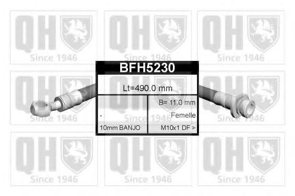 QUINTON HAZELL BFH5230 Тормозной шланг для HONDA (Хонда) QUINTON HAZELL BFH5230 Тормозной шланг для HONDA (Хонда)