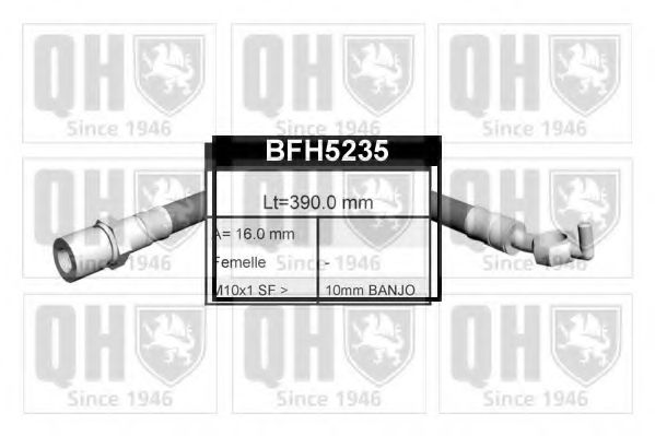 QUINTON HAZELL BFH5235 Тормозной шланг для FORD TRANSIT (Форд Трансит) QUINTON HAZELL BFH5235 Тормозной шланг для FORD TRANSIT (Форд Трансит)