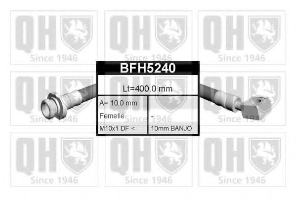 QUINTON HAZELL BFH5240 Тормозной шланг для TOYOTA CARINA E (Тойота/тоета Карина е) QUINTON HAZELL BFH5240 Тормозной шланг для TOYOTA CARINA E (Тойота/тоета Карина е)