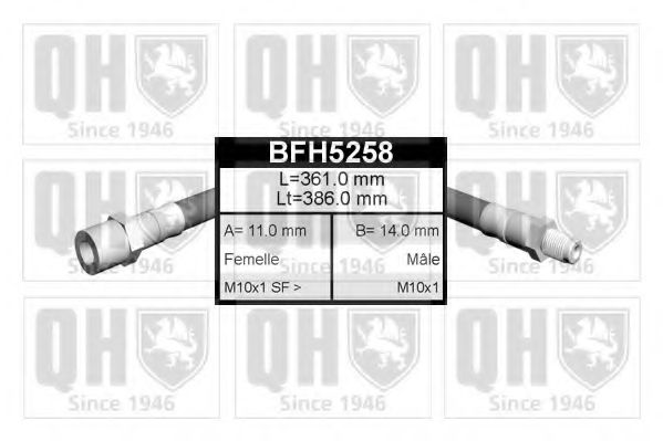 QUINTON HAZELL BFH5258 Тормозной шланг для VOLVO C70 I (Вольво C70 и) QUINTON HAZELL BFH5258 Тормозной шланг для VOLVO C70 I (Вольво C70 и)