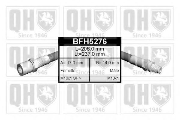 QUINTON HAZELL BFH5276 Тормозной шланг для SAAB 900 II (Сааб 900 2) QUINTON HAZELL BFH5276 Тормозной шланг для SAAB 900 II (Сааб 900 2)