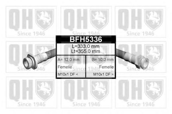QUINTON HAZELL BFH5336 Тормозной шланг для MITSUBISHI L 300 STARWAGON (Митсубиши/митсубиси Л 300 старвагон) QUINTON HAZELL BFH5336 Тормозной шланг для MITSUBISHI L 300 STARWAGON (Митсубиши/митсубиси Л 300 старвагон)