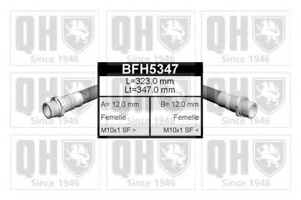 QUINTON HAZELL BFH5347 Тормозной шланг для FORD FUSION (Форд Фьюжн) QUINTON HAZELL BFH5347 Тормозной шланг для FORD FUSION (Форд Фьюжн)