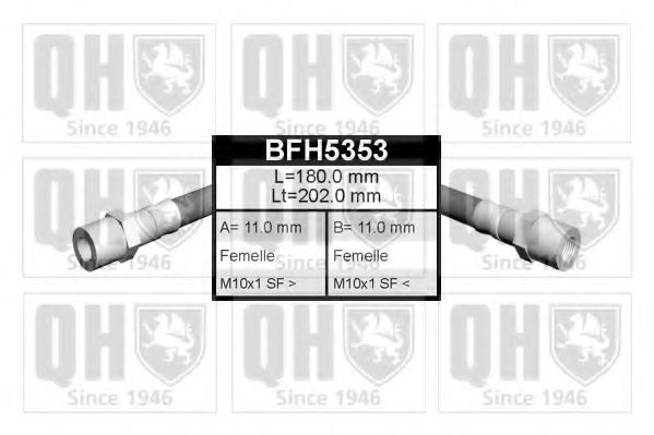 QUINTON HAZELL BFH5353 Тормозной шланг для VOLVO C70 I (Вольво C70 и) QUINTON HAZELL BFH5353 Тормозной шланг для VOLVO C70 I (Вольво C70 и)