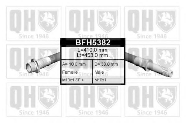 QUINTON HAZELL BFH5382 Тормозной шланг для BMW (Бмв) QUINTON HAZELL BFH5382 Тормозной шланг для BMW (Бмв)