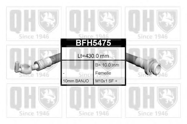 QUINTON HAZELL BFH5475 Тормозной шланг для OPEL FRONTERA B (Опель Фронтера б) QUINTON HAZELL BFH5475 Тормозной шланг для OPEL FRONTERA B (Опель Фронтера б)