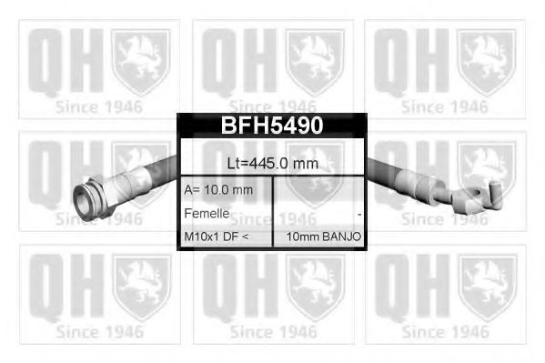QUINTON HAZELL BFH5490 Тормозной шланг для MAZDA (Мазда) QUINTON HAZELL BFH5490 Тормозной шланг для MAZDA (Мазда)