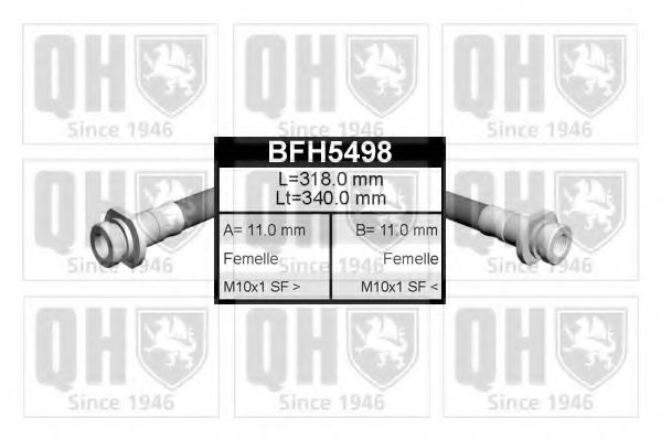 QUINTON HAZELL BFH5498 Тормозной шланг для HYUNDAI AMICA / ATOZ (Хендай Амиcа / атоз) QUINTON HAZELL BFH5498 Тормозной шланг для HYUNDAI AMICA / ATOZ (Хендай Амиcа / атоз)