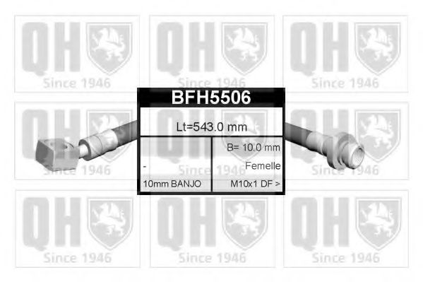 QUINTON HAZELL BFH5506 Тормозной шланг для NISSAN (Ниссан) QUINTON HAZELL BFH5506 Тормозной шланг для NISSAN (Ниссан)