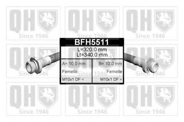 QUINTON HAZELL BFH5511 Тормозной шланг для NISSAN PULSAR I (Ниссан Пулсар и) QUINTON HAZELL BFH5511 Тормозной шланг для NISSAN PULSAR I (Ниссан Пулсар и)