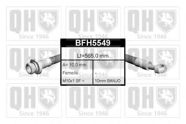 QUINTON HAZELL BFH5549 Тормозной шланг для NISSAN (Ниссан) QUINTON HAZELL BFH5549 Тормозной шланг для NISSAN (Ниссан)