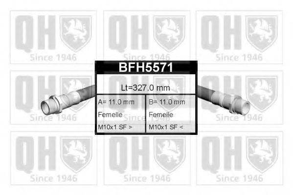 QUINTON HAZELL BFH5571 Тормозной шланг для SEAT EXEO (Сеат Эxэо) QUINTON HAZELL BFH5571 Тормозной шланг для SEAT EXEO (Сеат Эxэо)