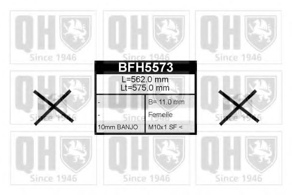 QUINTON HAZELL BFH5573 Тормозной шланг для VOLKSWAGEN JETTA V III (Фольксваген Джетта 5 3) QUINTON HAZELL BFH5573 Тормозной шланг для VOLKSWAGEN JETTA V III (Фольксваген Джетта 5 3)