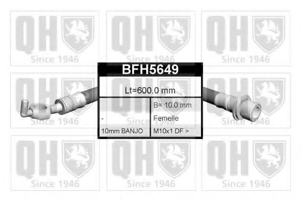 QUINTON HAZELL BFH5649 Тормозной шланг для TOYOTA RAV 4 II (Тойота/тоета Рав 4 2) QUINTON HAZELL BFH5649 Тормозной шланг для TOYOTA RAV 4 II (Тойота/тоета Рав 4 2)