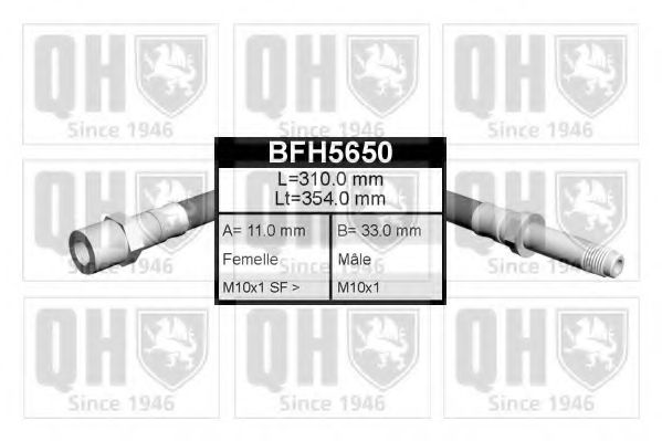 QUINTON HAZELL BFH5650 Тормозной шланг для VOLVO S80 I (Вольво S80 1) QUINTON HAZELL BFH5650 Тормозной шланг для VOLVO S80 I (Вольво S80 1)