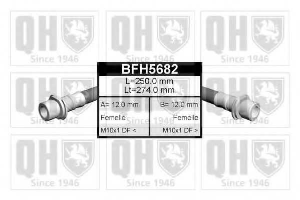 QUINTON HAZELL BFH5682 Тормозной шланг для TOYOTA VERSO SPORTVAN (Тойота/тоета Vэрсо спортvан) QUINTON HAZELL BFH5682 Тормозной шланг для TOYOTA VERSO SPORTVAN (Тойота/тоета Vэрсо спортvан)
