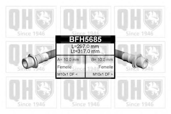 QUINTON HAZELL BFH5685 Тормозной шланг для TOYOTA YARIS VERSO (Тойота/тоета Ярис версо) QUINTON HAZELL BFH5685 Тормозной шланг для TOYOTA YARIS VERSO (Тойота/тоета Ярис версо)