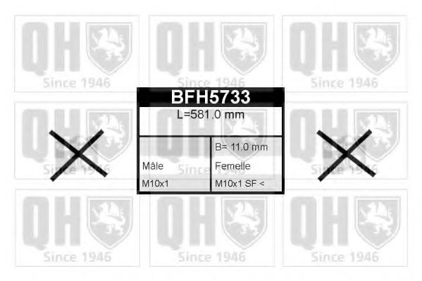 QUINTON HAZELL BFH5733 Тормозной шланг для CITROËN C6 (CитроËн C6) QUINTON HAZELL BFH5733 Тормозной шланг для CITROËN C6 (CитроËн C6)