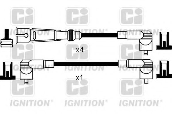 QUINTON HAZELL XC768 Комплект проводов зажигания для AUDI 100 (Ауди 100) QUINTON HAZELL XC768 Комплект проводов зажигания для AUDI 100 (Ауди 100)