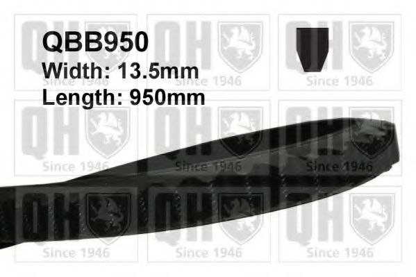 QUINTON HAZELL QBB950 Клиновой ремень для MITSUBISHI LIBERO V (Митсубиши/митсубиси Либэро v) QUINTON HAZELL QBB950 Клиновой ремень для MITSUBISHI LIBERO V (Митсубиши/митсубиси Либэро v)